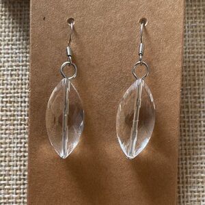 Elegant Silver Crystal Drop Earrings